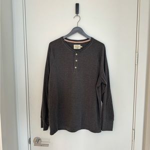 Men’s normal brand puremeso raglan Henley charcoal XL